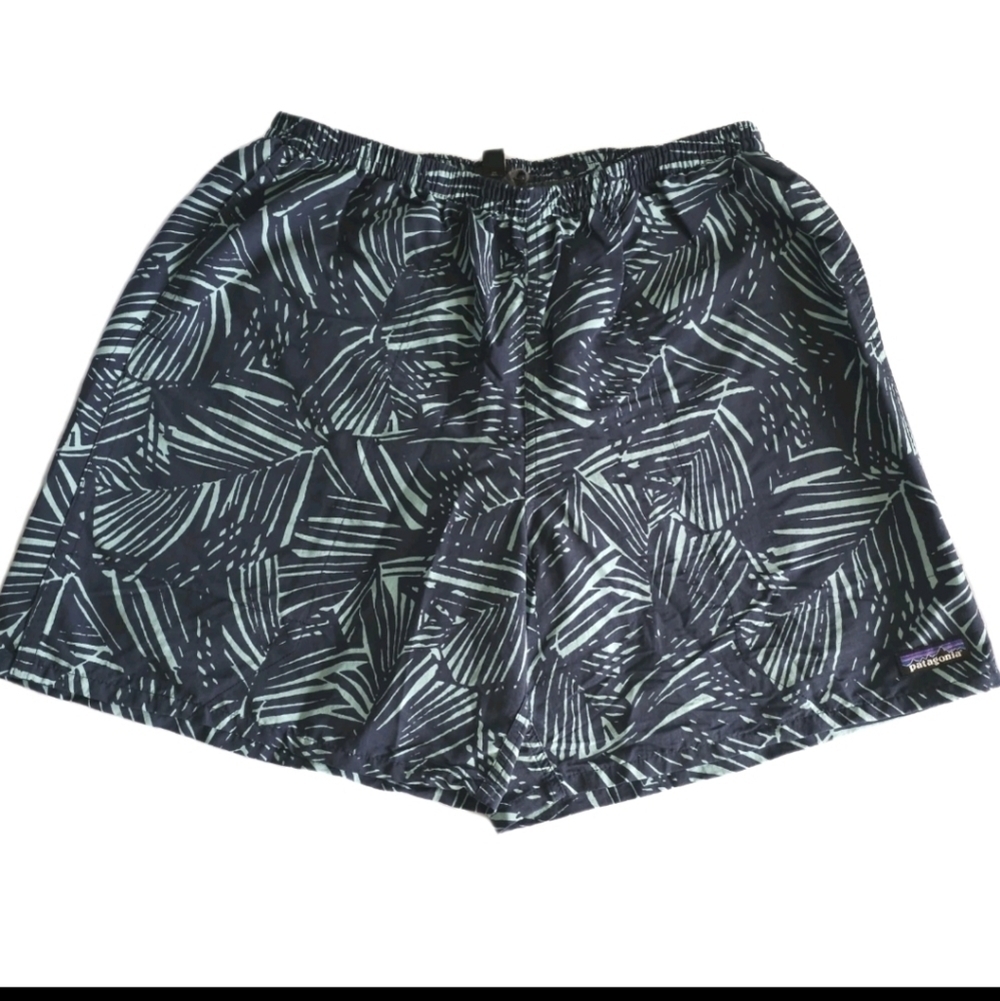 Patagonia Men’s Worn Wear Lined Baggies Teal Blue Beach Summer Swim XL Shorts